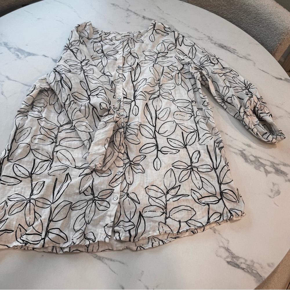 Cynthia Rowley linen top/ cover up.